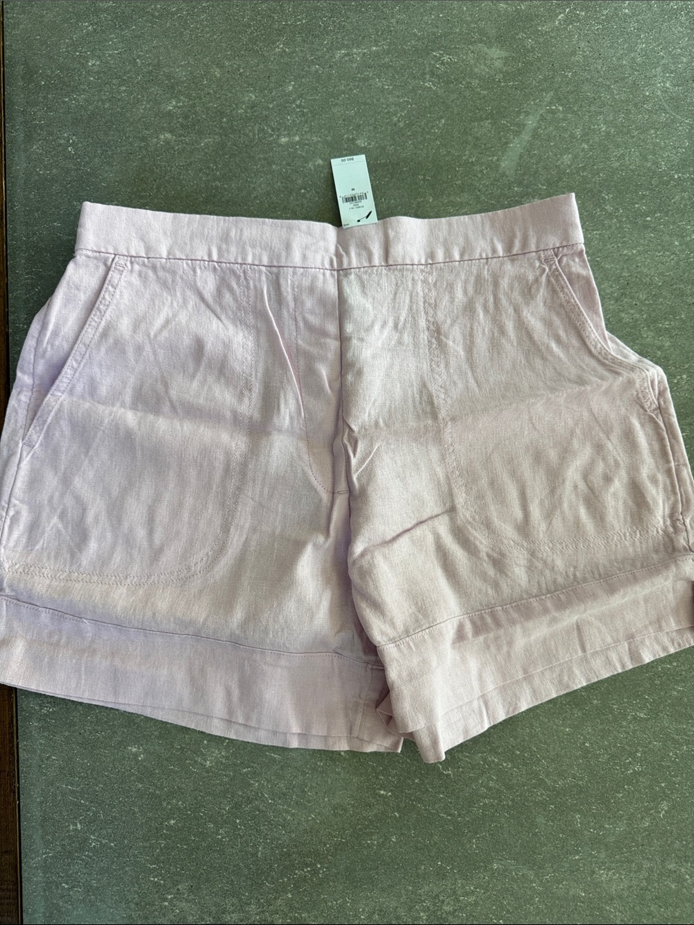 Banana Republic Light Pink Linen-Blend Shorts